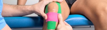 Uso de vendaje neuromuscular en la rodilla del saltador